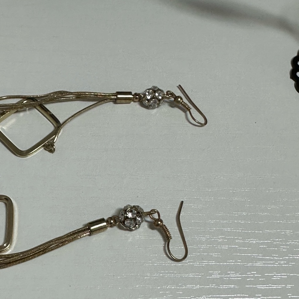 Square Dangle Earrings - Picture 3 of 4
